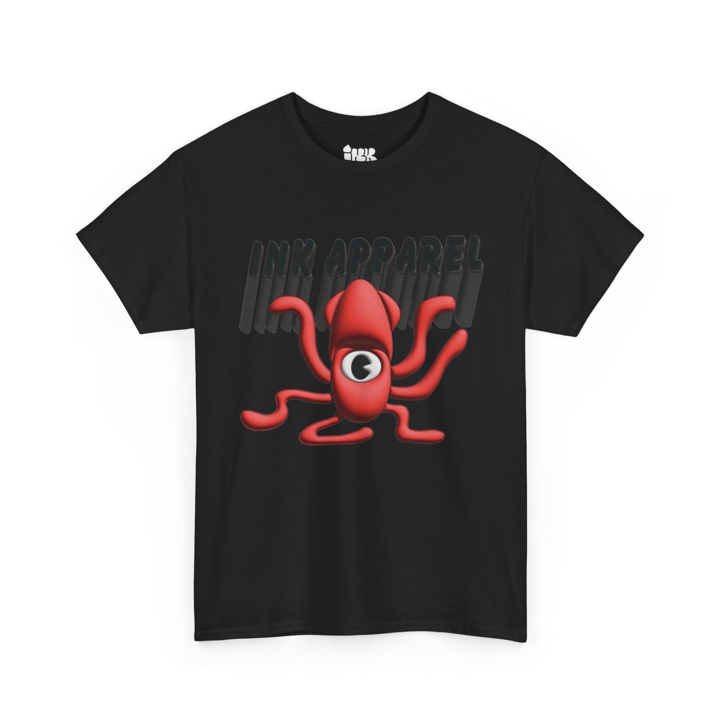 Unisex Heavy Cotton Tee - Funky Red Octopus Graphic Tee