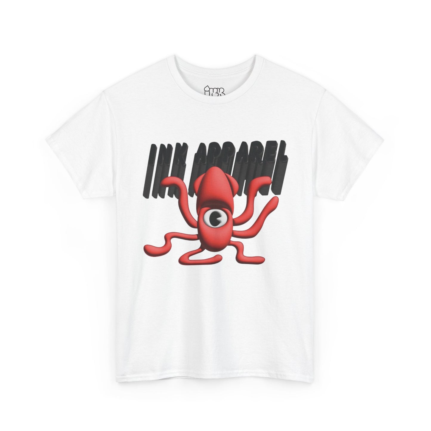 Unisex Heavy Cotton Tee - Funky Red Octopus Graphic Tee