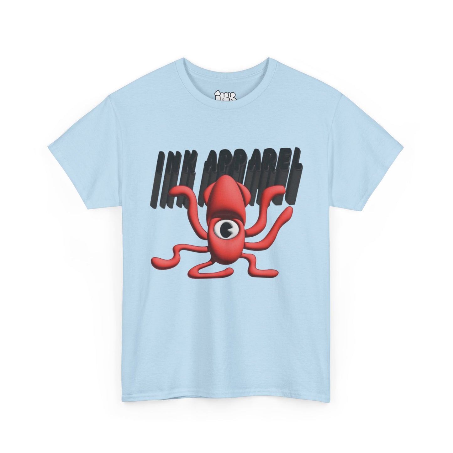 Unisex Heavy Cotton Tee - Funky Red Octopus Graphic Tee