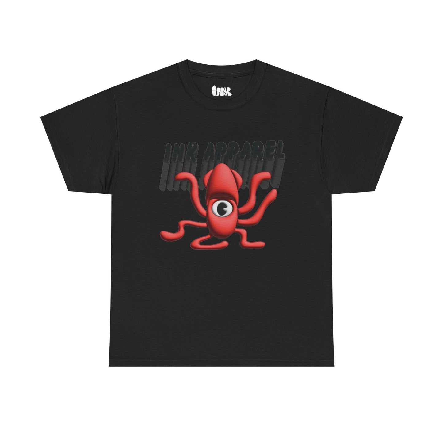 Unisex Heavy Cotton Tee - Funky Red Octopus Graphic Tee